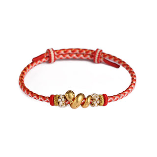 Buddha Gift 999 Sterling Silver Gradient Red String Year Of The Snake Luck Braided Bracelet