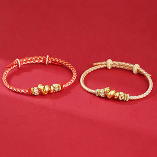 Buddha Gift 999 Sterling Silver Gradient Red String Year Of The Snake Luck Braided Bracelet