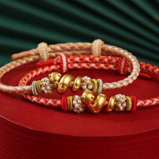 Buddha Gift 999 Sterling Silver Gradient Red String Year Of The Snake Luck Braided Bracelet