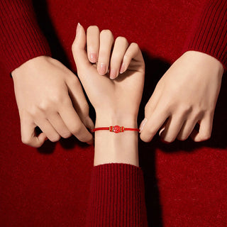 Buddha Gift Chinese Zodiac Red String Eight Thread Peace Knot Cinnabar Protection Luck Bracelet