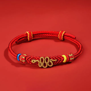 Buddha Gift Red String Eight Thread Peace Knot Year Of The Snake Protection Braided Bracelet