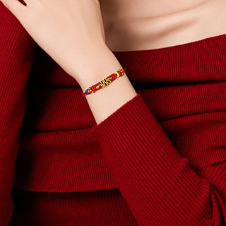 Buddha Gift Red String Eight Thread Peace Knot Year Of The Snake Protection Braided Bracelet