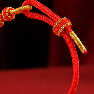 Buddha Gift Red String Mandala Knot Hand-woven Colorful Flowers Year Of The Snake Protection Braided Bracelet
