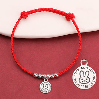 Buddha Gift Chinese Zodiac Kid Red String 999 Sterling Silver Protection Bracelet