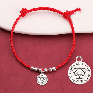 Buddha Gift Chinese Zodiac Kid Red String 999 Sterling Silver Protection Bracelet