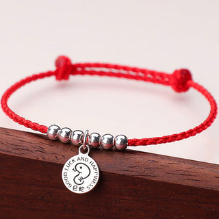 Buddha Gift Chinese Zodiac Kid Red String 999 Sterling Silver Protection Bracelet