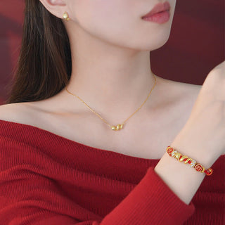 Buddha Gift 925 Sterling Silver Copper Coins Wealth The Year of The Snake 2025 Red String Protection Bundle