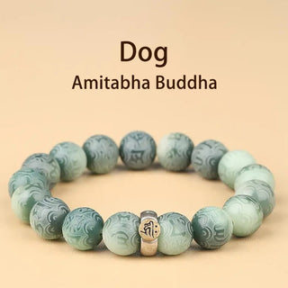 Buddha Gift Chinese Zodiac Natal Buddha Bodhi Seed Om Mani Padme Hum Engraved Wisdom Bracelet