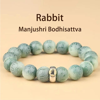 Buddha Gift Chinese Zodiac Natal Buddha Bodhi Seed Om Mani Padme Hum Engraved Wisdom Bracelet