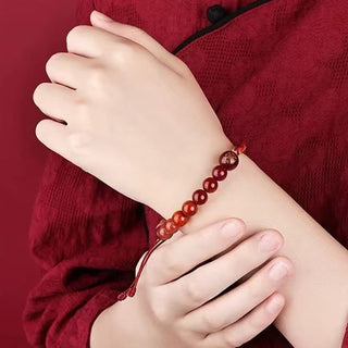 Buddha Gift Five Elements Various Crystal Agate Wealth Reincarnation Knot Braid Bracelet