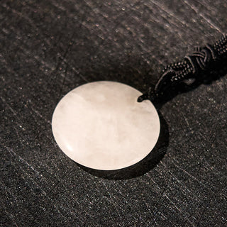 Buddha Gift Om Mani Padme Hum Natural Various Crystal Black Obsidian Strength Necklace Pendant