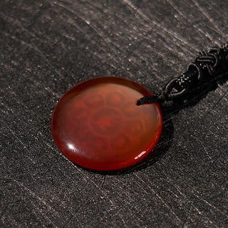 Buddha Gift Om Mani Padme Hum Natural Various Crystal Black Obsidian Strength Necklace Pendant