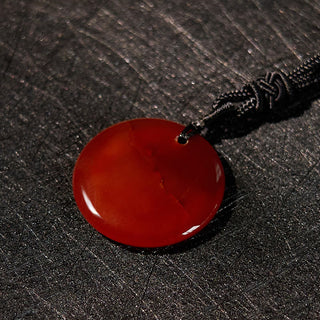 Buddha Gift Swastika Lotus Pattern Natural Various Crystal Black Obsidian Purification Necklace Pendant