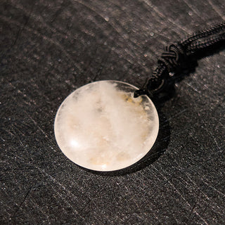 Buddha Gift Swastika Lotus Pattern Natural Various Crystal Black Obsidian Purification Necklace Pendant