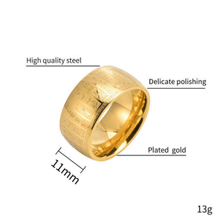 Buddha Gift Chinese Characters Engraved Pattern Titanium Steel Balance Ring