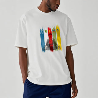 Buddha Gift Six True Words 'Om Mani Padme Hum' Buddha Sitting With Lotus Cotton Tee T-shirt