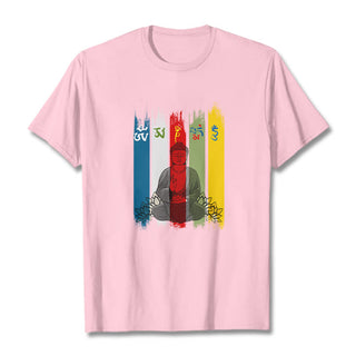 Buddha Gift Six True Words 'Om Mani Padme Hum' Buddha Sitting With Lotus Cotton Tee T-shirt