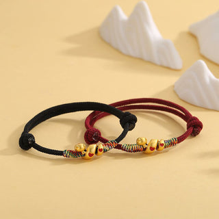 Buddha Gift Red String Copper Alloy Love Year Of The Snake Protection Braided Bracelet