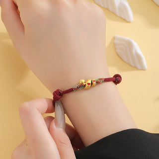 Buddha Gift Red String Copper Alloy Love Year Of The Snake Protection Braided Bracelet