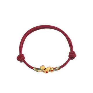 Buddha Gift Red String Copper Alloy Love Year Of The Snake Protection Braided Bracelet