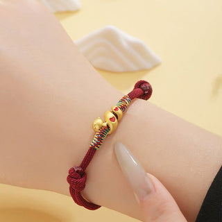 Buddha Gift Red String Copper Alloy Love Year Of The Snake Protection Braided Bracelet