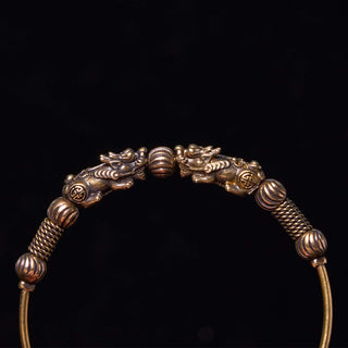 Buddha Gift Pi Xiu Copper Brass Luck Keep Away Evil Spirits Bracelet Bangle