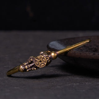 Buddha Gift Pi Xiu Carrying Compass Fu Character Copper Brass Luck Wealth Bracelet Bangle