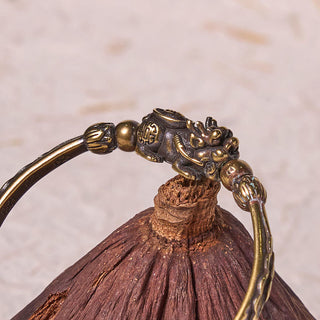 Buddha Gift Pi Xiu Carrying Coin Ingot Copper Brass Luck Wealth Bracelet Bangle
