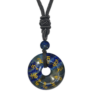 Buddha Gift Green Tara Mantra Natural Various Crystal Black Obsidian Fulfilment Necklace Pendant
