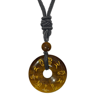 Buddha Gift Green Tara Mantra Natural Various Crystal Black Obsidian Fulfilment Necklace Pendant