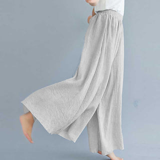 Buddha Gift Women Casual Loose Cotton Linen Wide Leg Pants For Yoga Dance