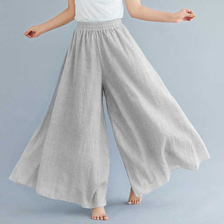 Buddha Gift Women Casual Loose Cotton Linen Wide Leg Pants For Yoga Dance