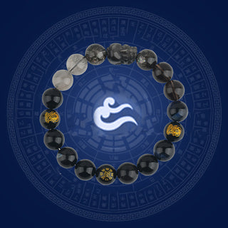 Buddha Gift Five Elements Various Crystal Agate Pixiu Wealth Bracelet