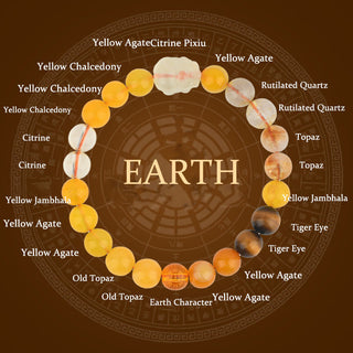 Buddha Gift Five Elements Various Crystal Agate Pixiu Wealth Bracelet