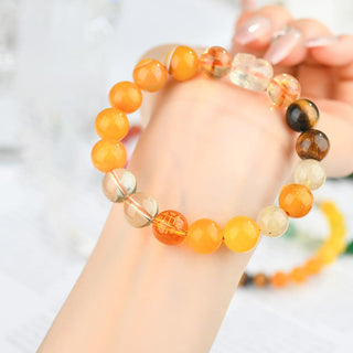 Buddha Gift Five Elements Various Crystal Agate Pixiu Wealth Bracelet