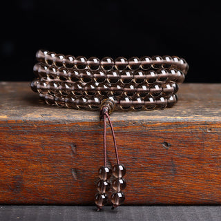 Buddha Gift 108 Mala Beads Black Obsidian lce Obsidian Fulfilment Bracelet