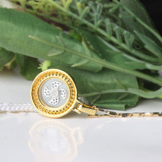 Buddha Gift Gold plated Copper Brass Rotatable Windmill Fu Balance Necklace Pendant