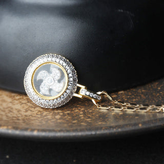 Buddha Gift Gold plated Copper Brass Rotatable Windmill Fu Balance Necklace Pendant