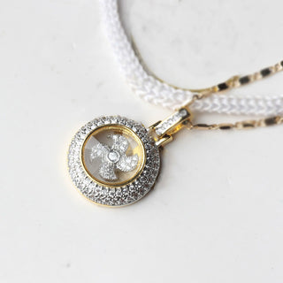 Buddha Gift Gold plated Copper Brass Rotatable Windmill Fu Balance Necklace Pendant