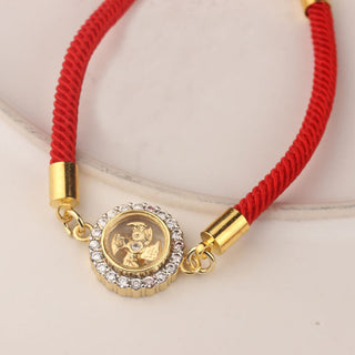 Buddha Gift Red String Copper Brass Rotatable Windmill Feng Sheng Shui Qi Protection Braided Bracelet