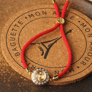 Buddha Gift Copper Brass Feng Sheng Shui Qi Rotatable Windmill  Red String Faith Braided Bracelet
