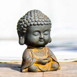 Buddha Gift Small Meditating Buddha Iron Powder Rust Cast Resin Statue Home Decoration