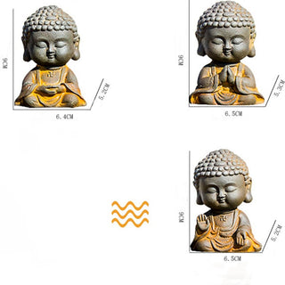 Buddha Gift Small Meditating Buddha Iron Powder Rust Cast Resin Statue Home Decoration