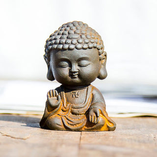 Buddha Gift Small Meditating Buddha Iron Powder Rust Cast Resin Statue Home Decoration