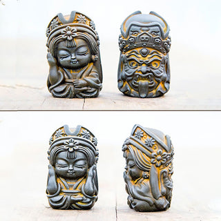 Buddha Gift Handmade Zakiram Iron Powder Rust Cast Resin Statue Zen Home Decoration