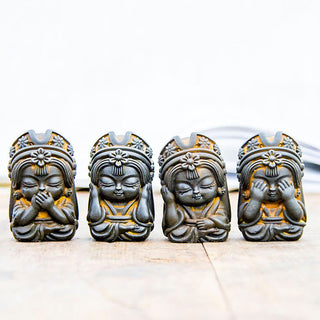 Buddha Gift Handmade Zakiram Iron Powder Rust Cast Resin Statue Zen Home Decoration
