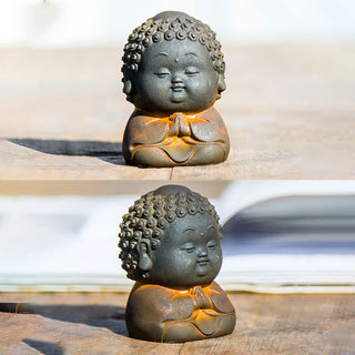 Buddha Gift Small Standing Lying Sitting Cute Buddha Iron Powder Rust Cast Resin Statue Home Decoration