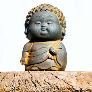Buddha Gift Small Standing Lying Sitting Cute Buddha Iron Powder Rust Cast Resin Statue Home Decoration
