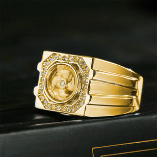 Buddha Gift Gold Plated Copper Brass Windmill Healing Ring