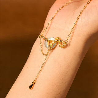 Buddha Gift Chalcedony Peace Buckle 925 Sterling Silver Gold Year Of The Snake Harmony Necklace Pendant